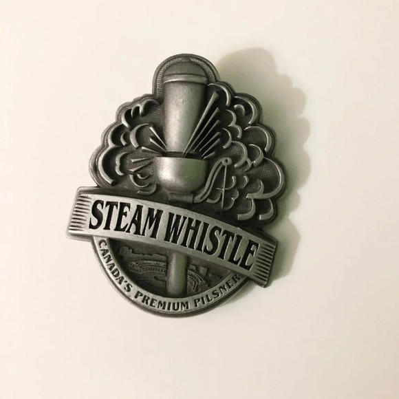 Steam Whistle Belt Buckle Metal Pilsner Beer Buckle - Picture 1 of 12